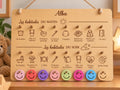 Tableau Montessori personnalisé avec le prénom Alba